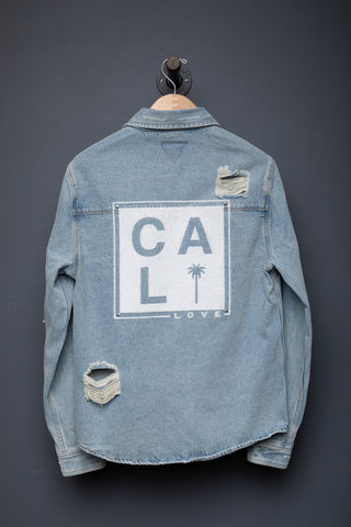 300004-CALI LOVE Denim Long Jacket