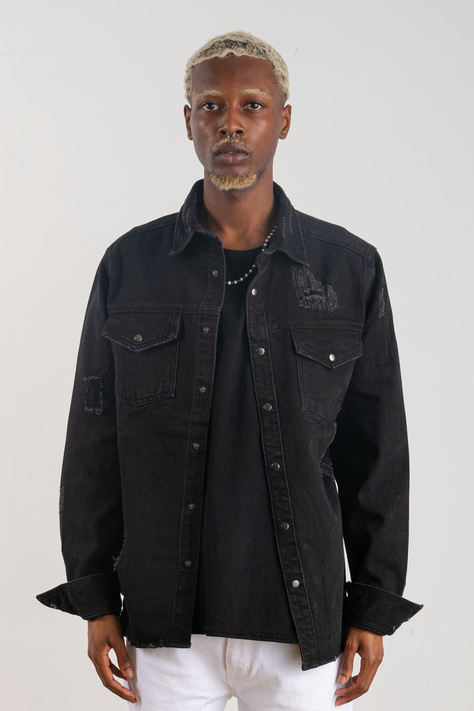 300019-THE TRAVELER Denim Long Jacket