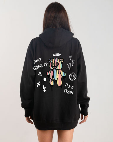 400017-DON'T GROW UP TEDDY Unisex Oversize Hoodie