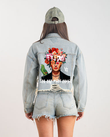 200082-FRIDA MUSE Crop Denim Jacket