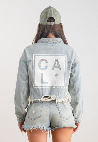 200005-CALI LOVE Denim Crop Jacket